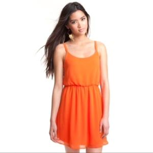 BRIGHT ORANGE LUSH DRESS